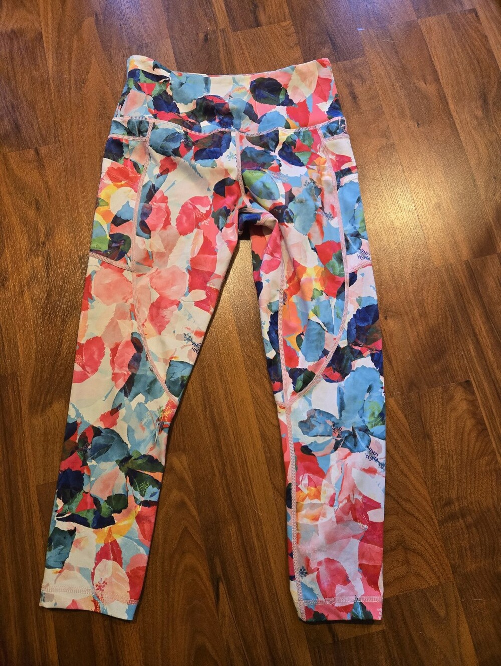 ZYIA Active Light N Tight Colorful Floral Active Leggings Size 4.